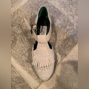 new shoes size 6.5, no box, white, leather (suede)